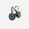 Boucles d'Oreilles Libellule en Or Antique