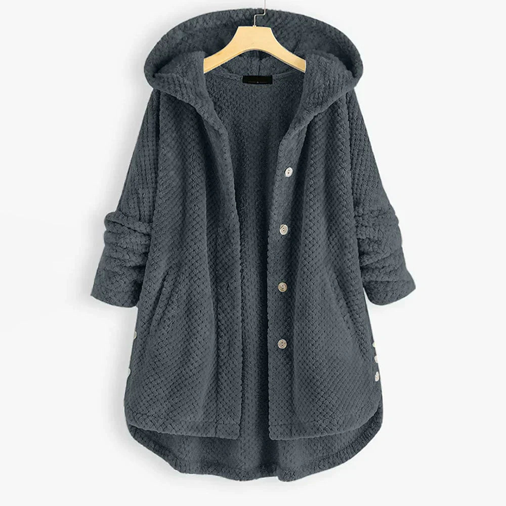 Elisa™ | Manteau côtelé à capuche