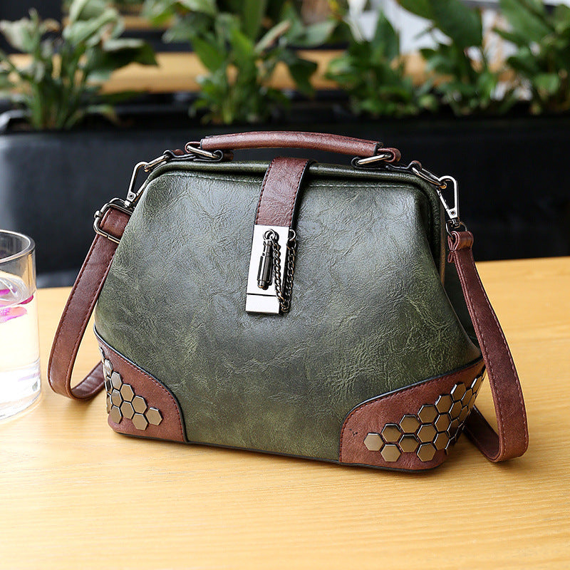 Sac à bandoulière pour femme en cuir vintage