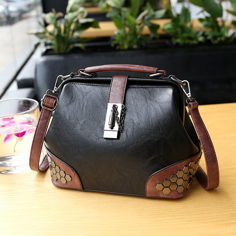 Sac à bandoulière pour femme en cuir vintage