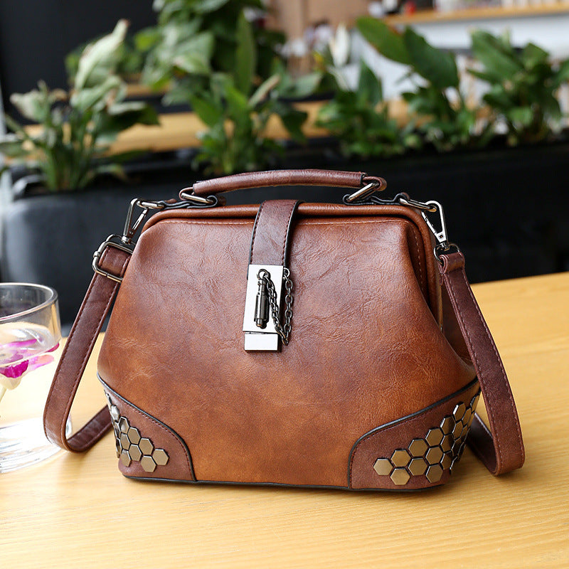 Sac à bandoulière pour femme en cuir vintage