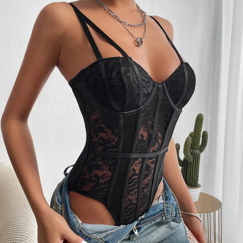 Suzanne | Bodysuit corset brodé