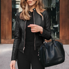 Aveline™ | Veste en cuir fabriquée à la main