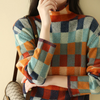 PENELOPE™ | PULLOVER PATCHWORK À COL MONTANT