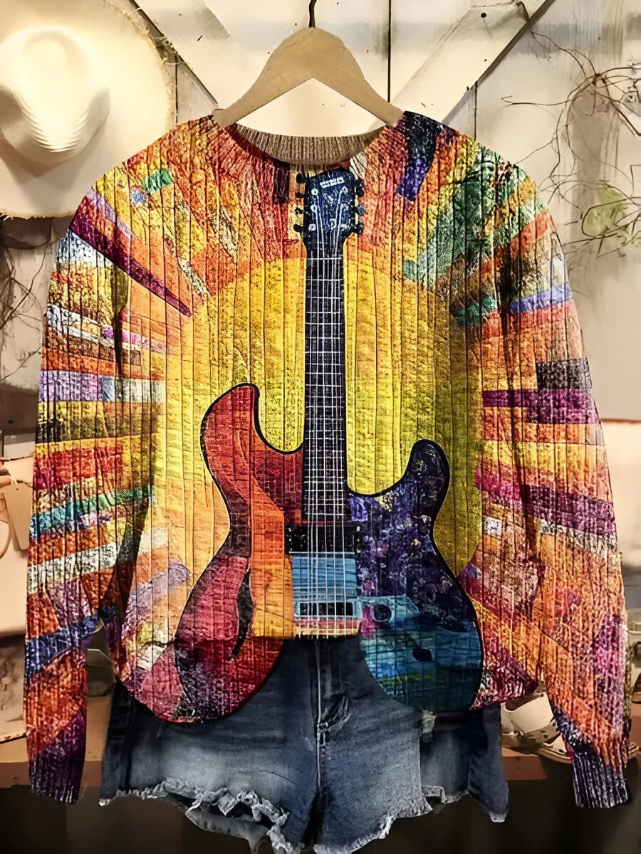 ÉLODIE™ | Sweater Guitare Colorée