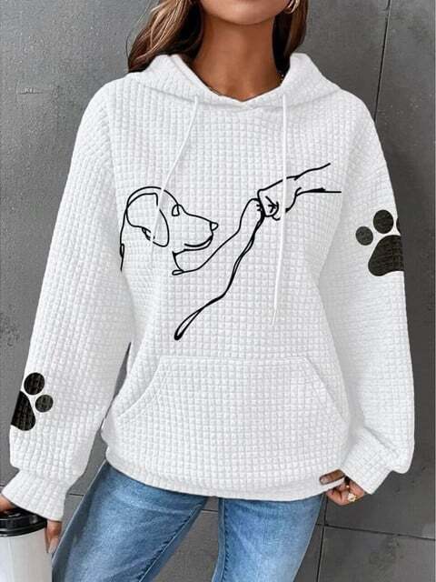 Chiara™ - Sweat à capuche imprimé chien