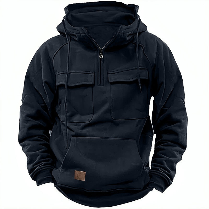 Nolan™ | Hoodie d'hiver confortable avec fermeture éclair