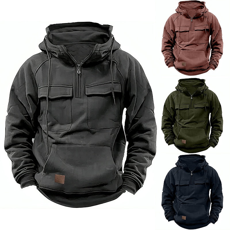 Nolan™ | Hoodie d'hiver confortable avec fermeture éclair